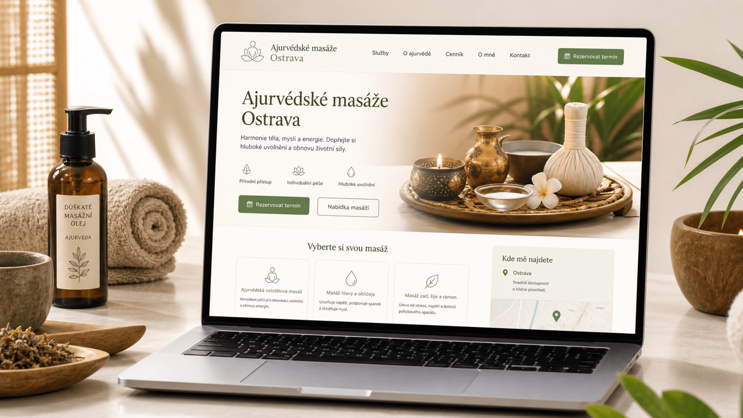 Portfolio banner for Ajurvedske masaze Ostrava