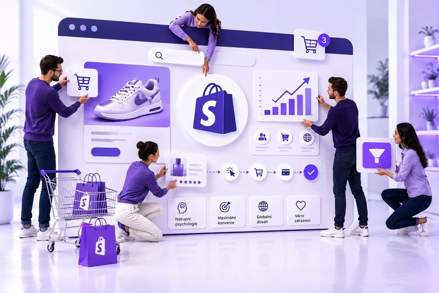 Shopify e-shop upravený pro vyšší konverze