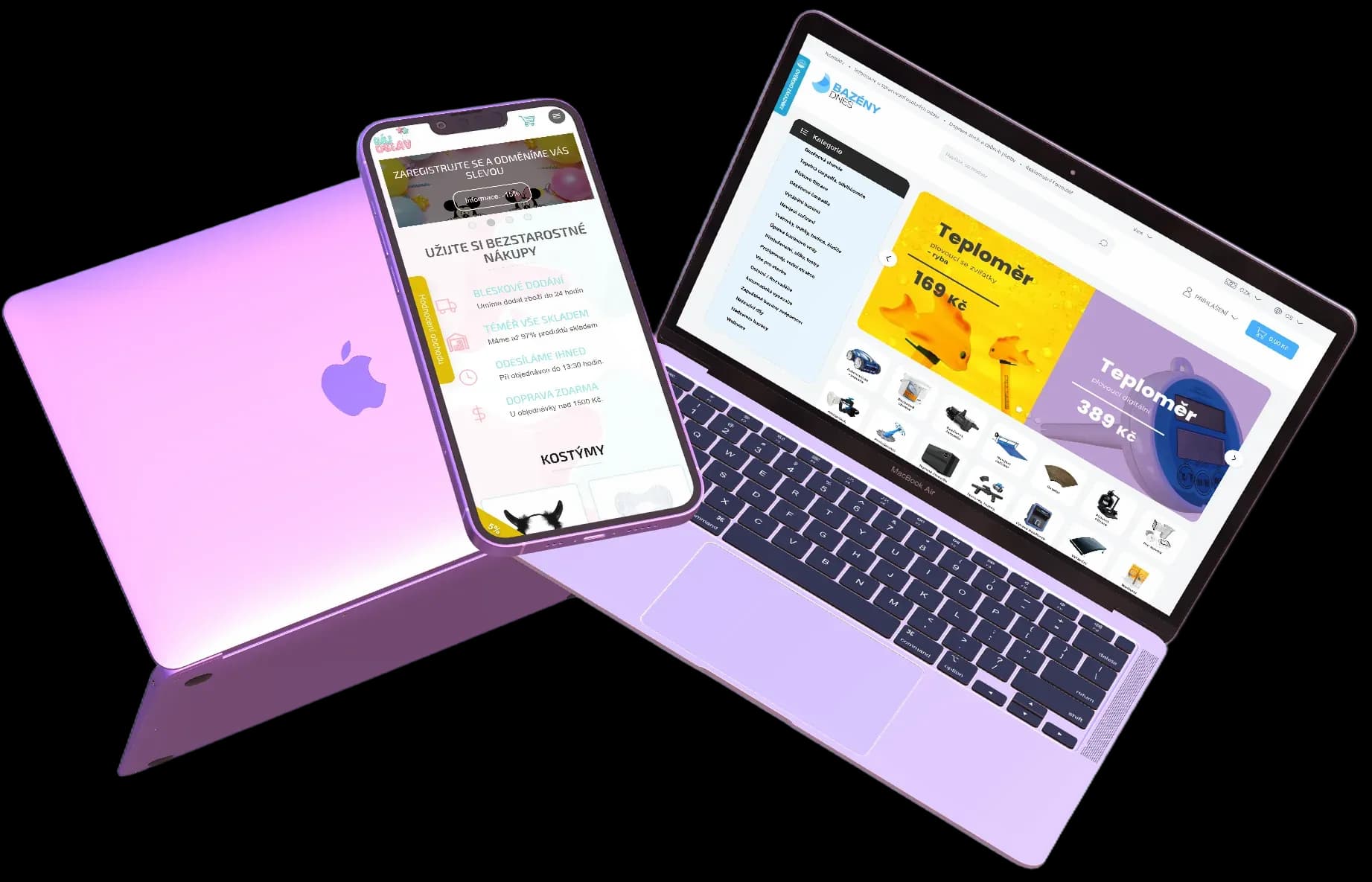 Shoptet na iphonu a mackbooku