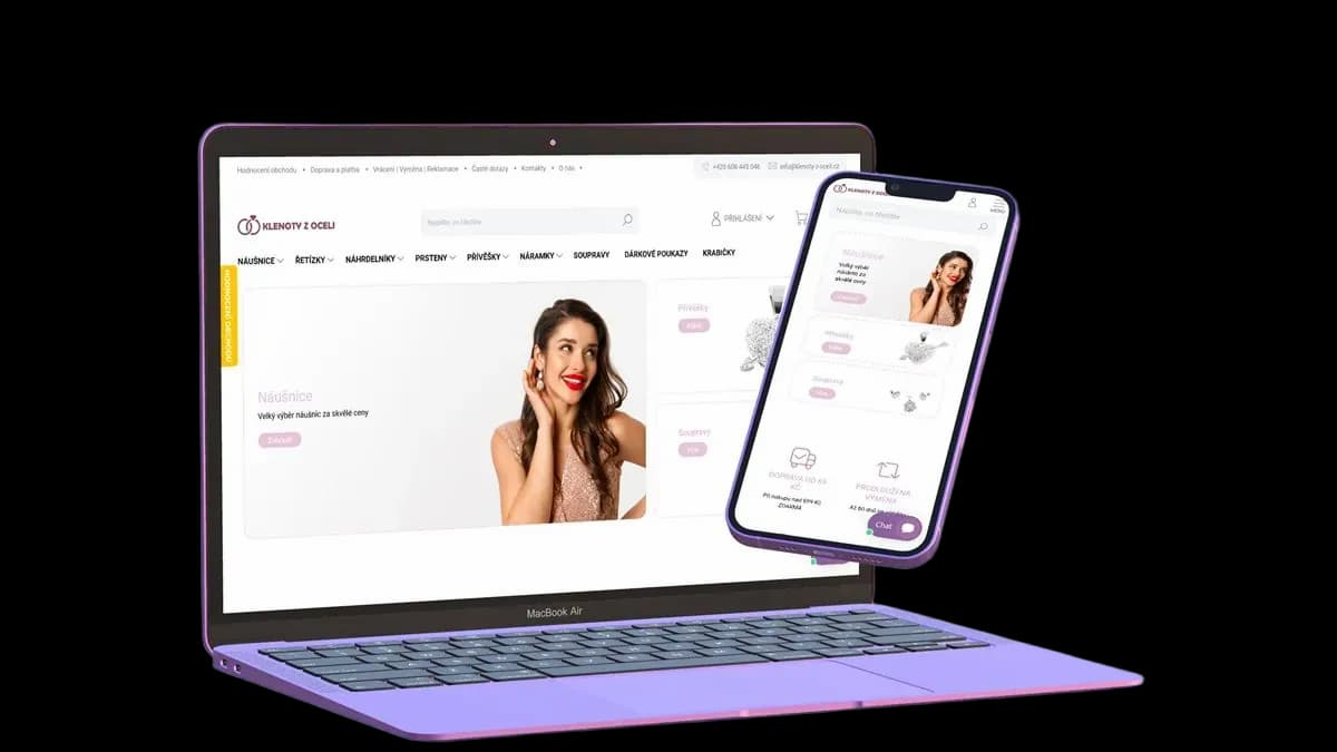 Redesign e-shopu Klenoty z oceli