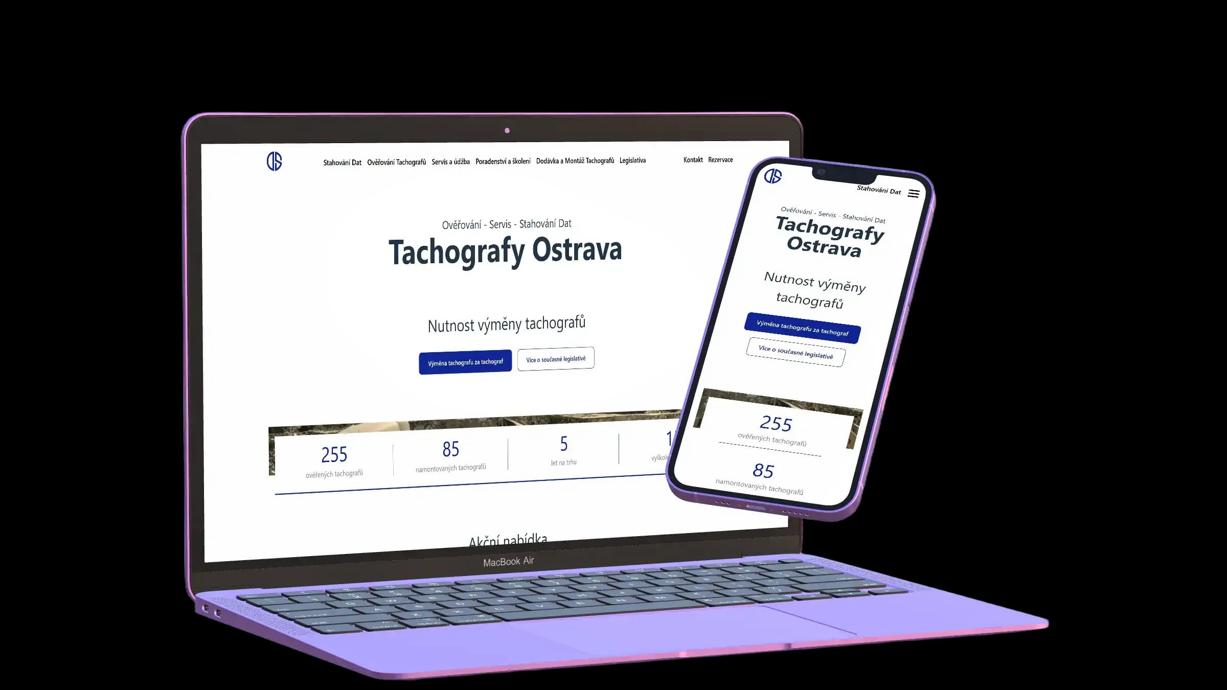 Web TachografyDS po migraci z Joomly