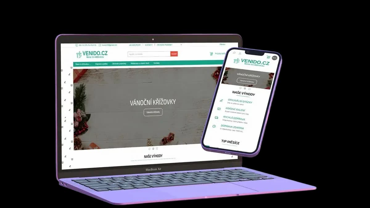 Frontend optimalizace e-shopu Venido na Shoptetu