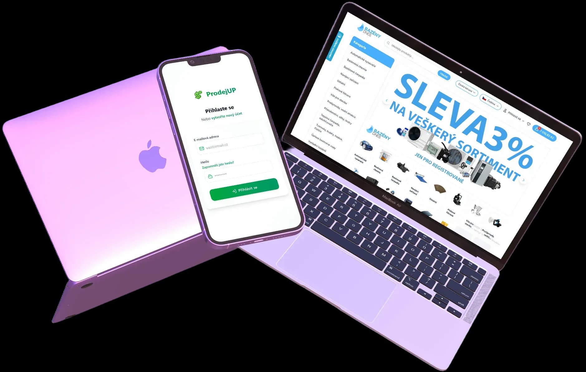 Webové aplikace na iphonu a mackbooku