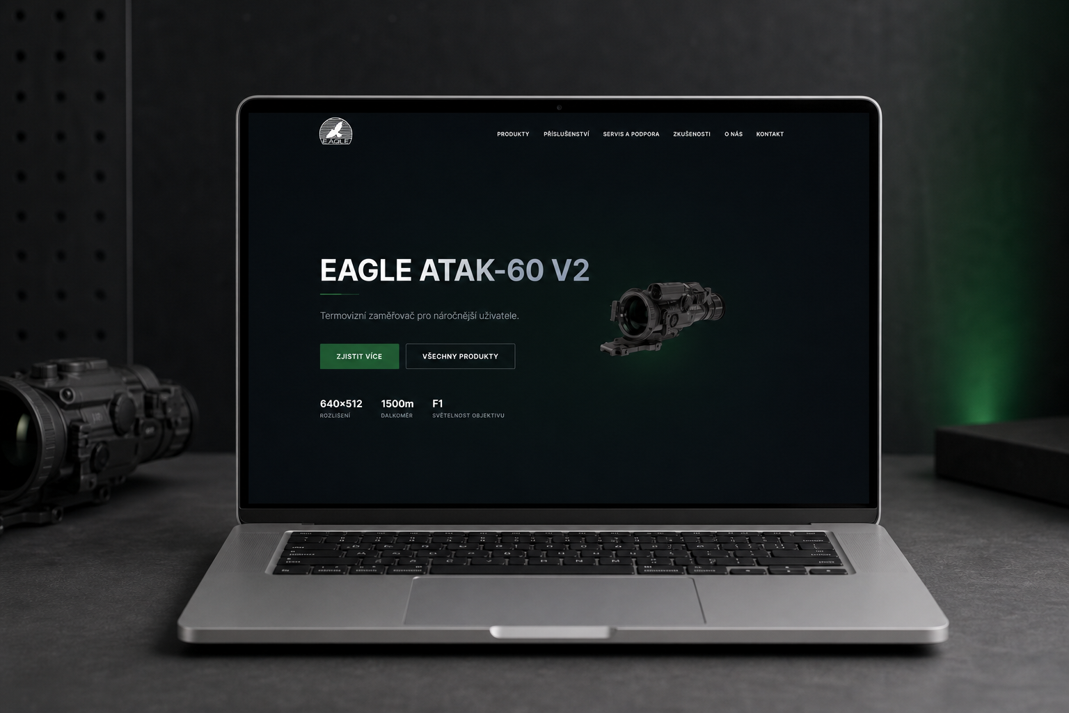 Termovize Eagle na notebooku